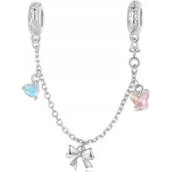 Řetízek Řetízek chránící srdce mašlička stříbro 925