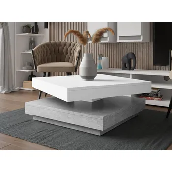 Konferenční stolek Mirjan_zondo Konferenční stolek Dekur (bílá + světle šedá mramorová)