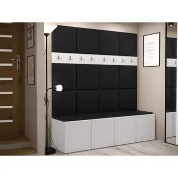 Předsíňová stěna Mirjan_zondo Předsíňová sestava Timothy V (bílá + ekokůže Soft 011)