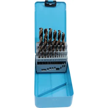 Vrták XTLINE Sada vrtáků do kovu HSS-R | 1-13 mm 25 dílů, kovový obal