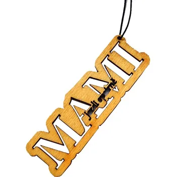 Vůně do auta Dřevěná vůně do auta „Mami, jezdí opatrně“ Vůně: Titanic