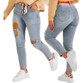 Dámské džíny Dámské džíny slim fit s vysokým pasem modré UY2484 - L