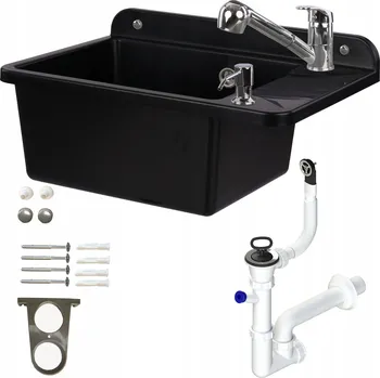 Granitový dřez Technický dřez pracovní komora baterie dávkovač