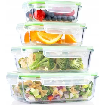 Dóza na potraviny ALPINA-NK Dóza na potraviny skleněná svíčkem sada 8 ks