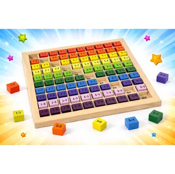 Matematika Tabliczka Mnozenia Liczby Do učení Montessori Tabule pro výuku matematiky