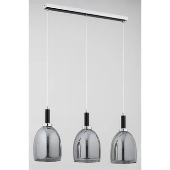 Stropní svítidlo LISSY 3xE27 chrom černá stínidla grafit nad stůl Alfa 62488