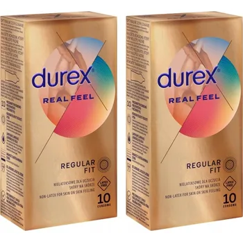 Kondom Kondomy Durex Real Feel bez latexu, lubrikované, nelatexové, 10 ks