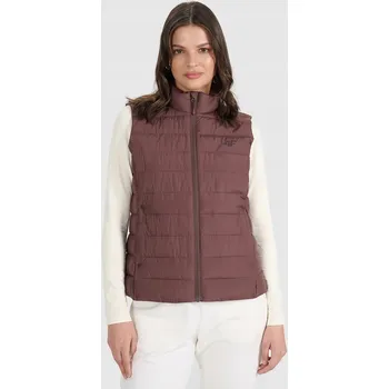 Dámská vesta Dámská vesta prošívaná péřová vesta 4F hnědá XXL