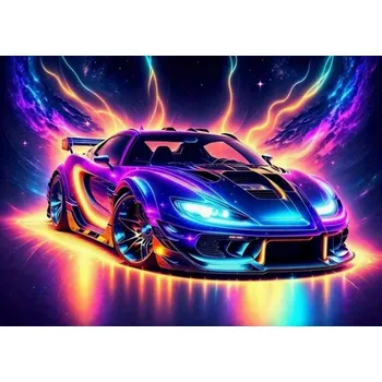 Puzzle NORIMPEX Diamantové malování Neonový sporťák 30x40cm