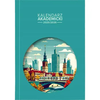 Kalendář Akademický kalendář 2025/2026 A5, průhledný PVC obal, motiv města
