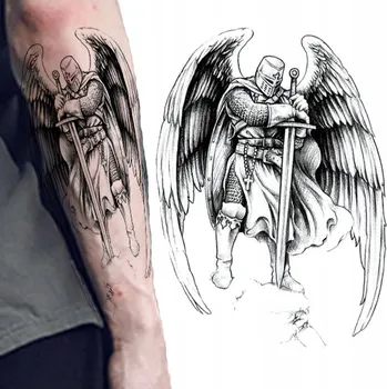 Odstranitelné tetování Smyvatelné dočasné tetování BOJOVNÍK KRÁL ARTUŠ