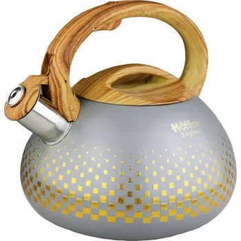 Varná konvice Konvice Tradiční ocelová konvice Hoffner 3 l stříbrná, šedá, vícebarevná