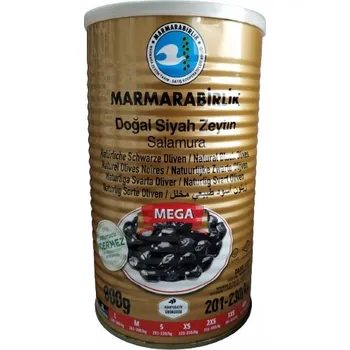 Turecké černé olivy s peckou MARMARABIRLIK 800 g - XL