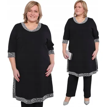 Dámská tunika Mdr24 tunika volná kulatý velikost 48