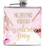 Dárková placatka ALBI NEZBYTNÁ VÝBAVA MODERNÍ ŽENY OS Růžová, Mix, Stříbrná