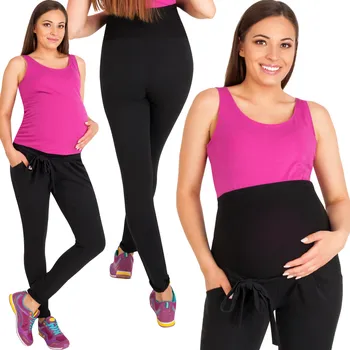 Przyszła Mama těhotenská tepláková souprava dlouhá černá velikost 40