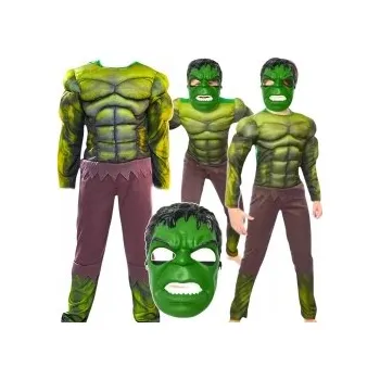 Karnevalový kostým KOSTÝM HULK PŘEVLEK PRO CHLAPCE NA PLES NA PÁRTY + MASKA AVENGERS vel. S
