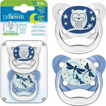 Anatomický ortodontický silikonový Dudlík Dr Brown's 0 +