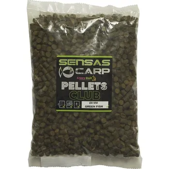 Sensas Pelety Club Green Fish 800 g - 4 mm