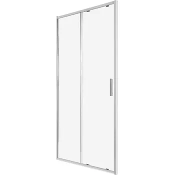 Sprchové dveře Novoterm Jednokřídlé posuvné sprchové dveře Solid DS CHR 100, chrom/transparent