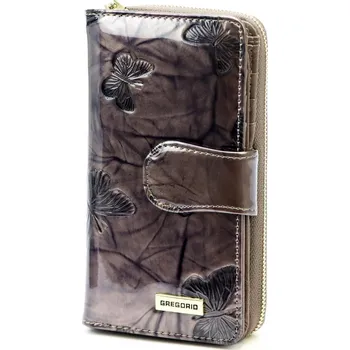 Luxusní dámská kožená peněženka Gregorio Sarawa, šedá