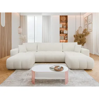 Sedací souprava Mirjan_zondo Rohová sedací souprava U Lorew U (bílá)