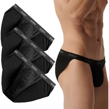 Slipy TANGA SLIPY Atlantic 3BMP-1582 Sexy Pánské Slipy na Gumičce 3-BALENÍ - L