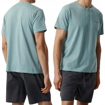 ATLANTIC NMP-386 pánské pyžamo volné krátké letní 100% BAVLNA - XL