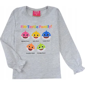 Dívčí tričko EplusM dětské tričko s dlouhým rukávem bavlna šedé, velikost 98