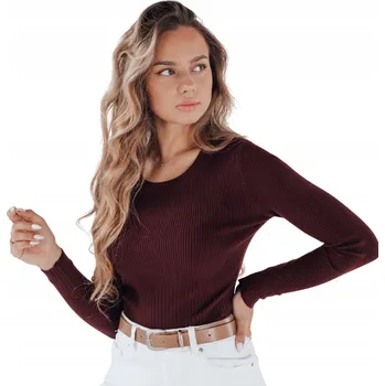 Dámský svetr DStreet dámský svetr červený klasický k bokům velikost S/M