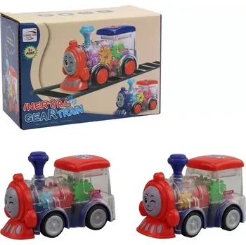 Hračka pro nejmenší Lokomotiva s Ozubenými Kolečky na Baterie se Světlem
