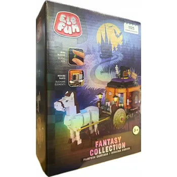 ostatní stavebnice Sada kostek stavebnice ELEFUN Dýně Dýňový kočár Halloween 1125 dílků