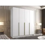 MOB Šatní skříň Sezalos I (bílá + zlatá)