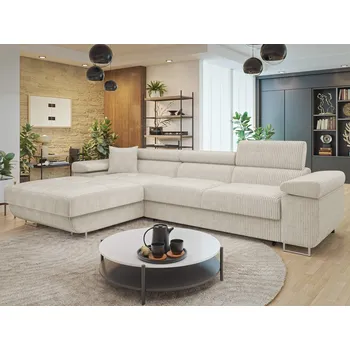 Sedací souprava MOB Rohová sedačka Terazuro Mini S (krémová) (s úl. prostorem) (L)