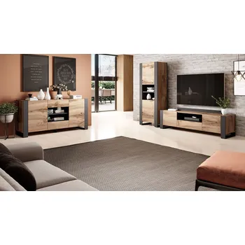 Obývací stěna Mirjan_zondo Nábytek do obývacího pokoje Elexia I (wotan + antracit)