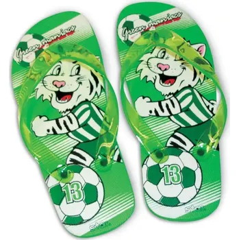 Dámská obuv Sandály MaDe s tygrem a fotbalovým míčem zelené