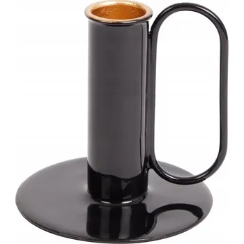 Svícen SVÍCEN NA 1 SVÍČKU ZLATÝ KOVOVÝ PRŮMĚR 8,5 cm VÝŠKA 9 cm