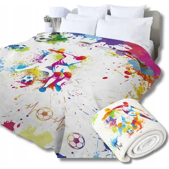 Přehoz na lůžko Dečka pro fotbalistu Měkká deka přehoz na postel fleecová teplá 160x130