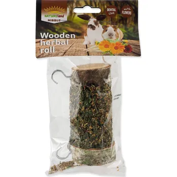 Krmivo pro hlodavce Pochoutka NATURE LAND Nibble válec s bylinkami 120 g –⁠ ⁠EXPIRACE