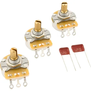 Příslušenství pro strunný nástroj Fender Stratocaster Split Shaft Potentiometer And Capacitor Kit 3-Pack + prodloužená záruka 3 roky