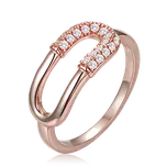 4689 MINET Luxusní rosegold stříbrný prsten se zirkonem Velikost obvod (mm): 55, Váha: 2,25