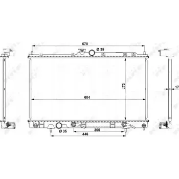 Chladič motoru NRF 53778 Chladič motoru, chlazení motoru