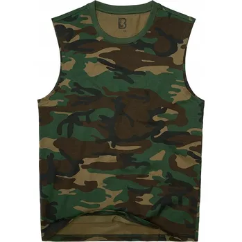 Brandit maskáčový Woodland 4XL bez rukávů Tričko