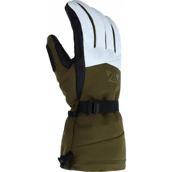 Rukavice Pánské lyžařské a snowboardové rukavice VIKING Norvik Pro khaki kůže, velikost 7