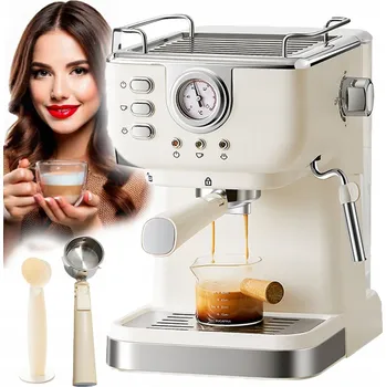 Kávovar Pákový tlakový kávovar Bedee Kávovar 1050 W bílý