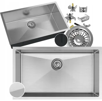 Nerezový dřez Jednokomorový dřez Granitan BARI ocel stříbrný