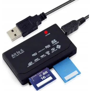 Příslušenství pro datový nosič Čtečka paměťových karet USB univerzální černá