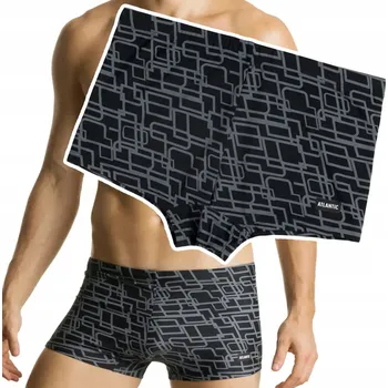 Pánské plavky Pánské Plavky Přiléhavé Boxerky do Bazénu ATLANTIC - XXL