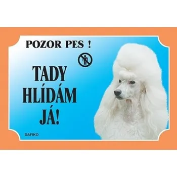 psí známka Cedulka pudl bílý