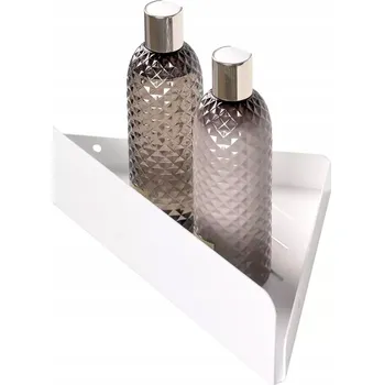 Drátěná police Rohová polička do sprchy koupelnová Bílá